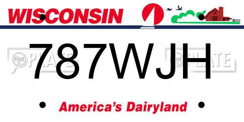 787WJH Wisconsin License Plate