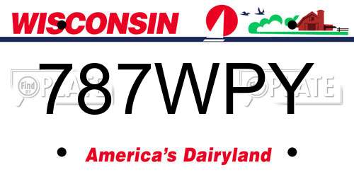 787WPY Wisconsin License Plate