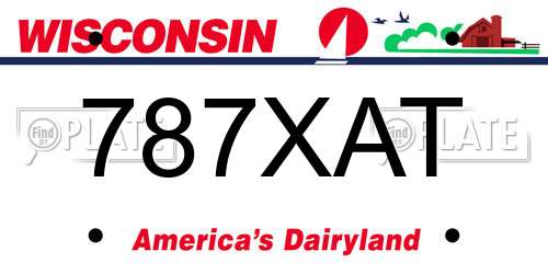 787XAT Wisconsin License Plate