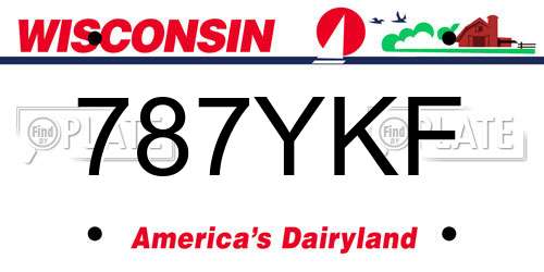 787YKF Wisconsin License Plate