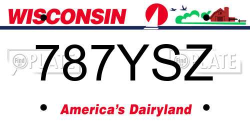 787YSZ Wisconsin License Plate