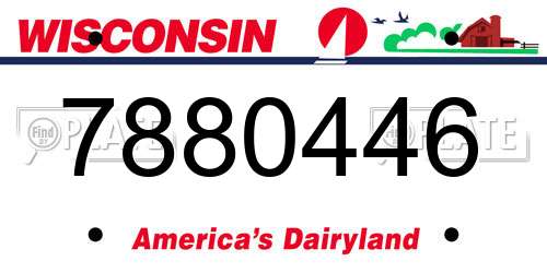7880446 Wisconsin License Plate