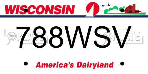 788WSV Wisconsin License Plate