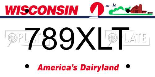 789XLT Wisconsin License Plate