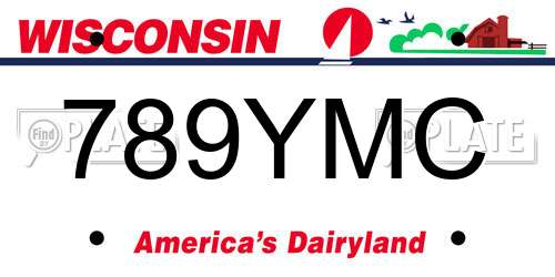 789YMC Wisconsin License Plate