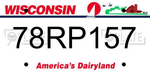 78RP157 Wisconsin License Plate