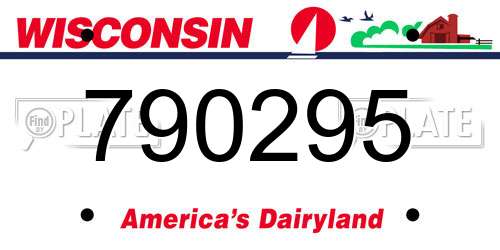 790295 Wisconsin License Plate