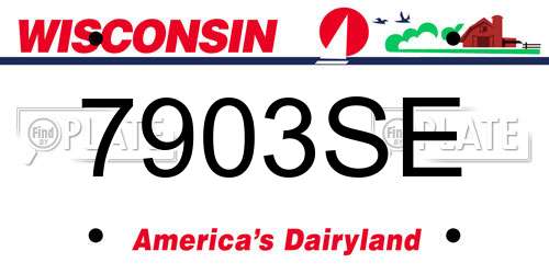 7903SE Wisconsin License Plate