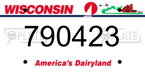 790423 Wisconsin License Plate