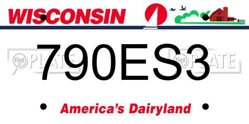 790ES3 Wisconsin License Plate