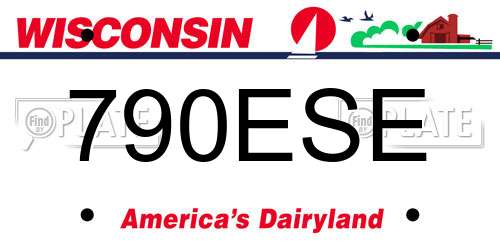 790ESE Wisconsin License Plate