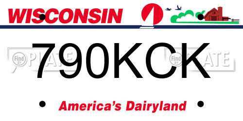 790KCK Wisconsin License Plate