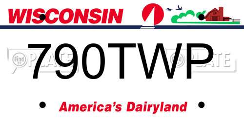 790TWP Wisconsin License Plate
