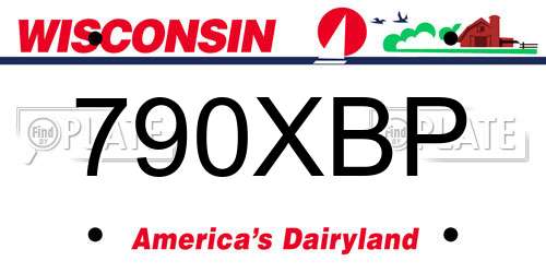 790XBP Wisconsin License Plate