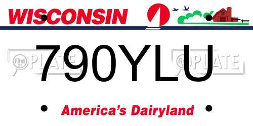 790YLU Wisconsin License Plate
