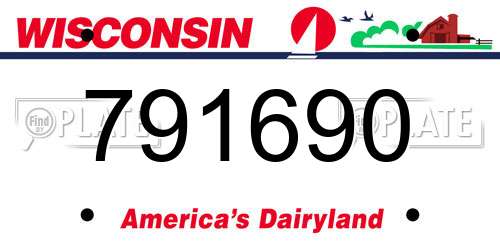 791690 Wisconsin License Plate