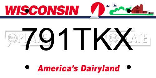 791TKX Wisconsin License Plate