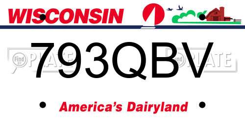 793QBV Wisconsin License Plate