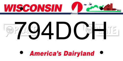 794DCH Wisconsin License Plate