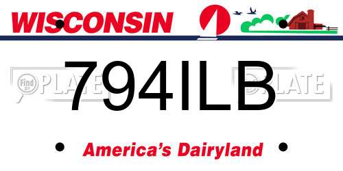 794ILB Wisconsin License Plate