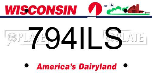 794ILS Wisconsin License Plate