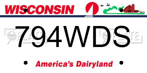 794WDS Wisconsin License Plate