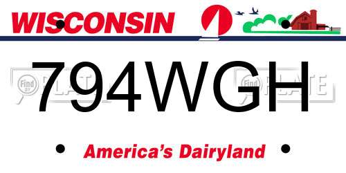 794WGH Wisconsin License Plate