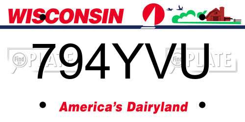 794YVU Wisconsin License Plate