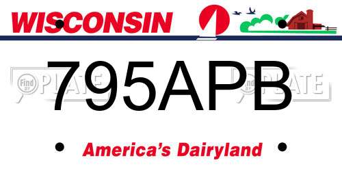 795APB Wisconsin License Plate
