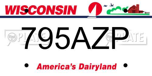 795AZP Wisconsin License Plate