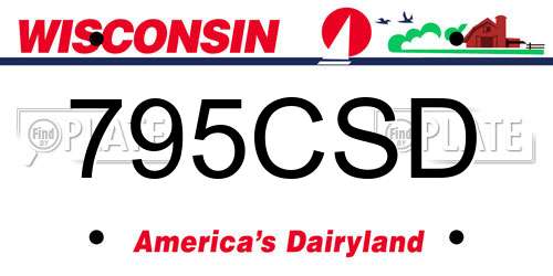 795CSD Wisconsin License Plate