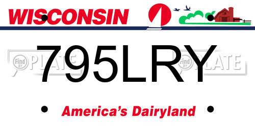 795LRY Wisconsin License Plate