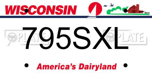 795SXL Wisconsin License Plate