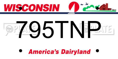 795TNP Wisconsin License Plate
