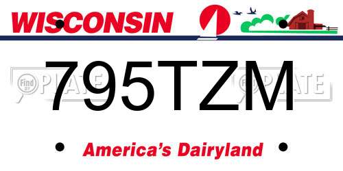 795TZM Wisconsin License Plate
