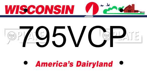 795VCP Wisconsin License Plate