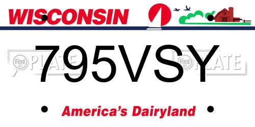 795VSY Wisconsin License Plate