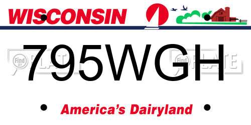795WGH Wisconsin License Plate