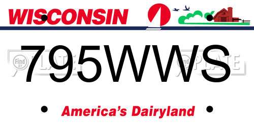 795WWS Wisconsin License Plate