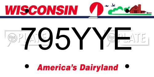 795YYE Wisconsin License Plate
