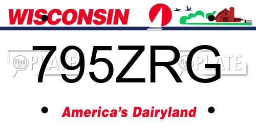 795ZRG Wisconsin License Plate