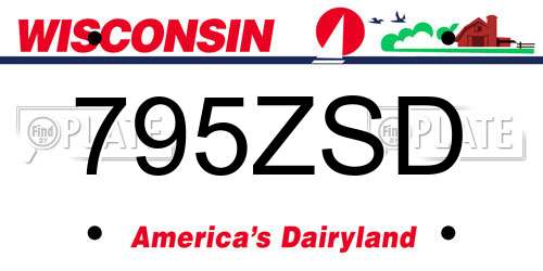 795ZSD Wisconsin License Plate