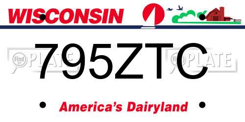 795ZTC Wisconsin License Plate