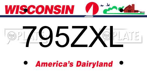 795ZXL Wisconsin License Plate