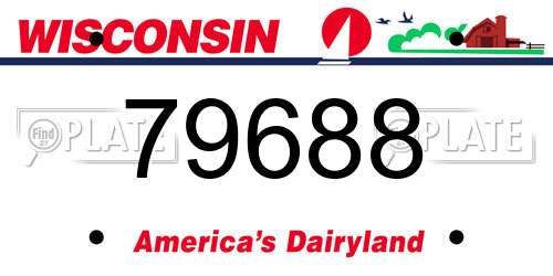79688 Wisconsin License Plate