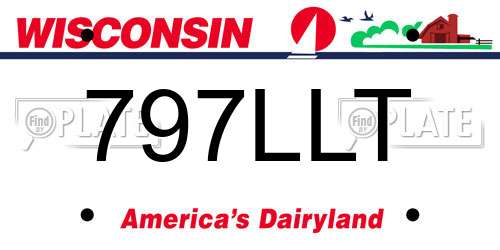 797LLT Wisconsin License Plate