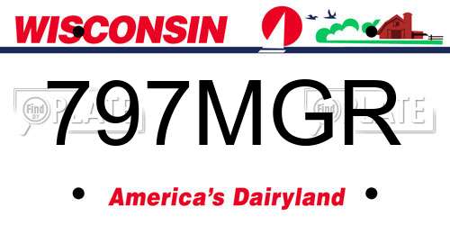 797MGR Wisconsin License Plate
