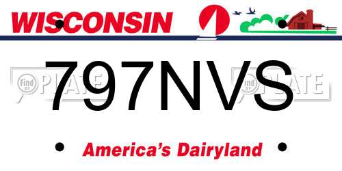 797NVS Wisconsin License Plate