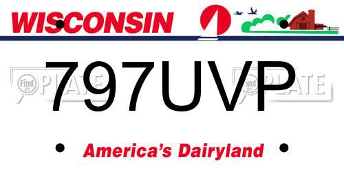 797UVP Wisconsin License Plate