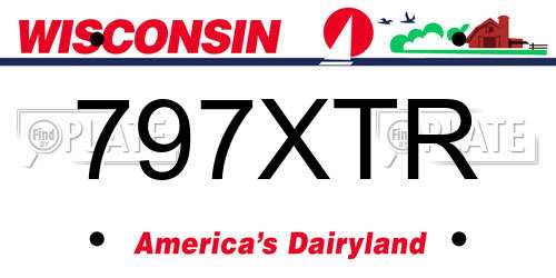 797XTR Wisconsin License Plate